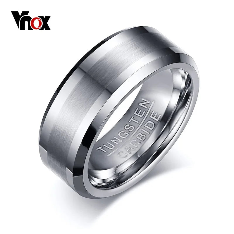 Bague en tungstène pour hommes Vnox - Élégance, Durabilité et Style Inégalé - Boutique ÉclatsChic
