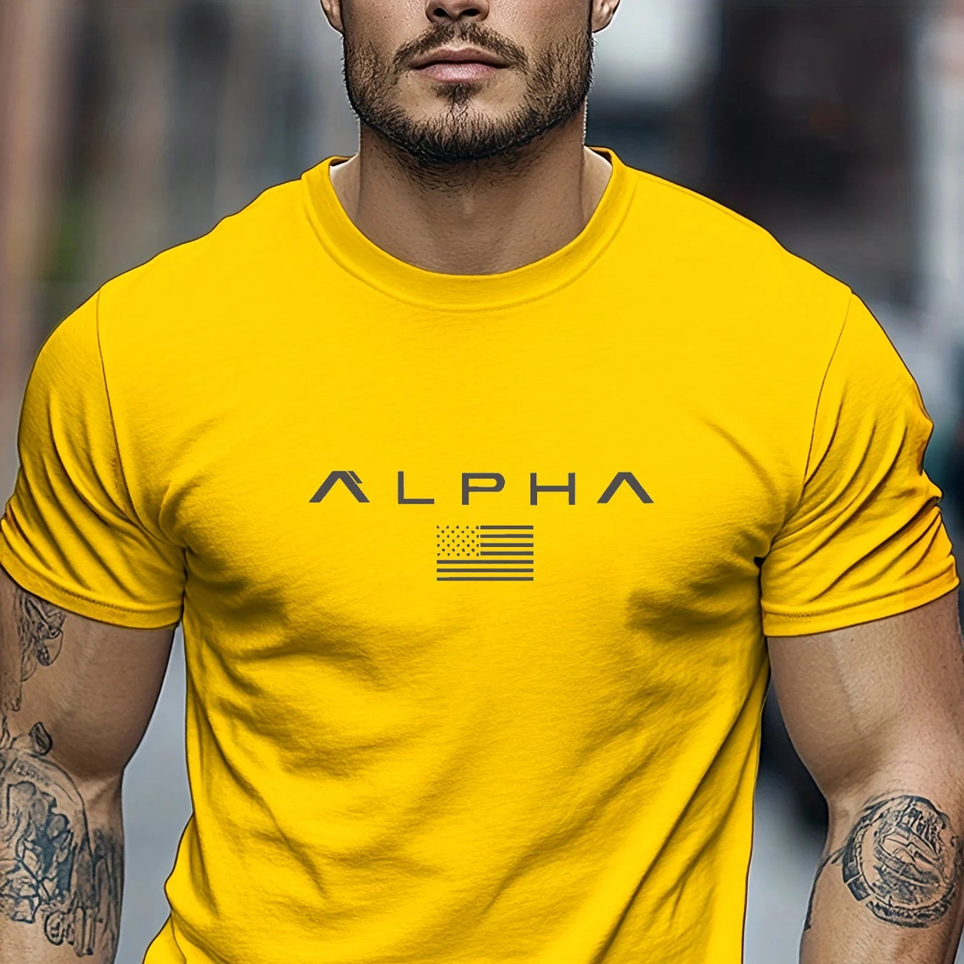 T-shirt Alpha 100 % coton décontracté - Boutique ÉclatsChic