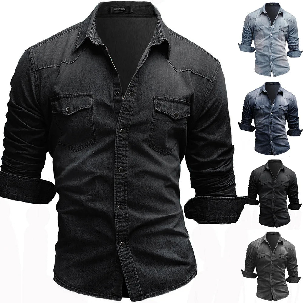 Chemise coton doux style cowboy - Boutique ÉclatsChic
